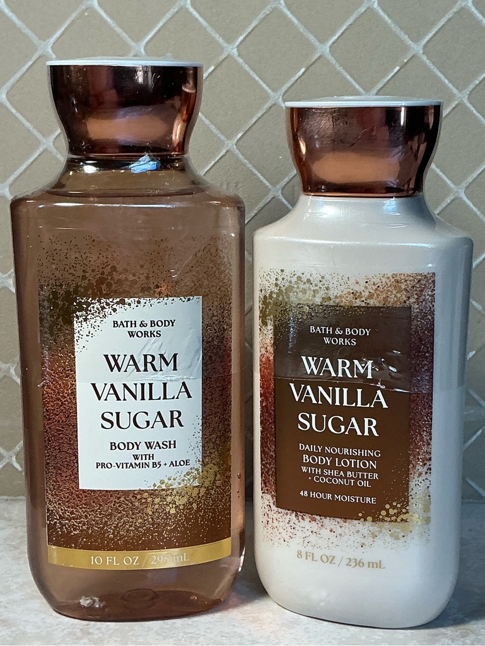 Bath & Body Works Warm Vanilla Sugar Body Wash & Lotion Set